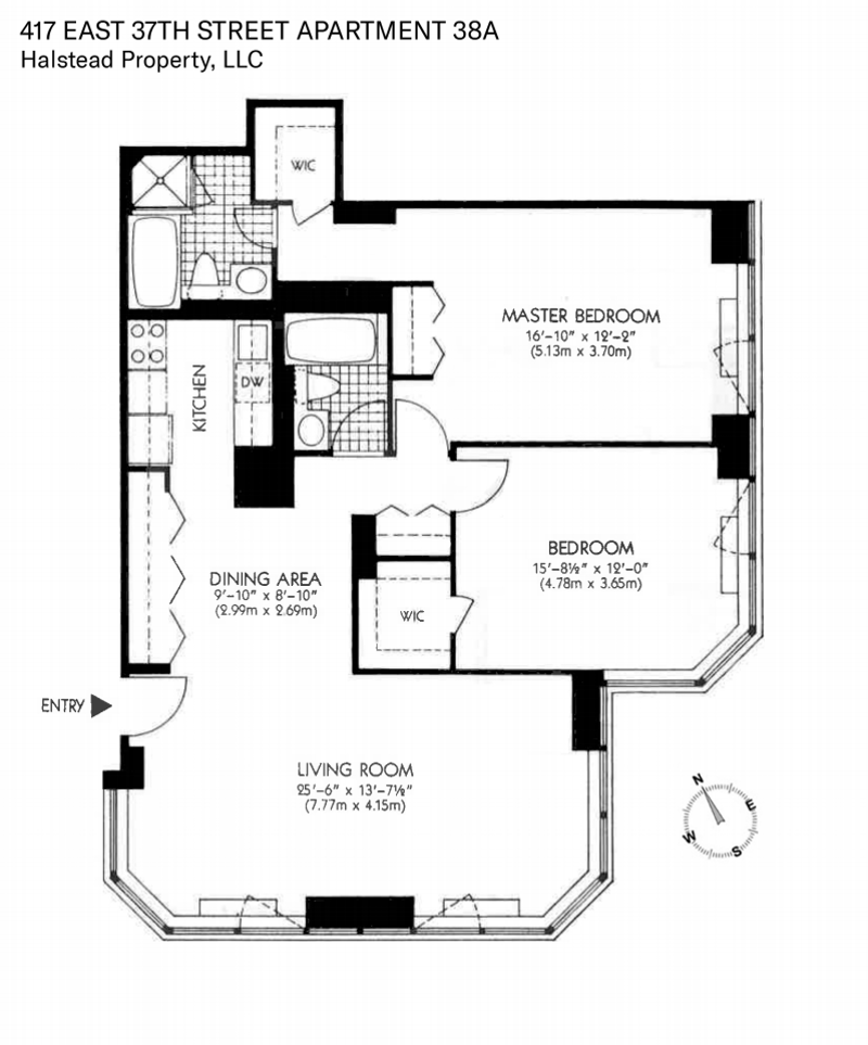 Floorplan for 415 East 37th Street, 38A