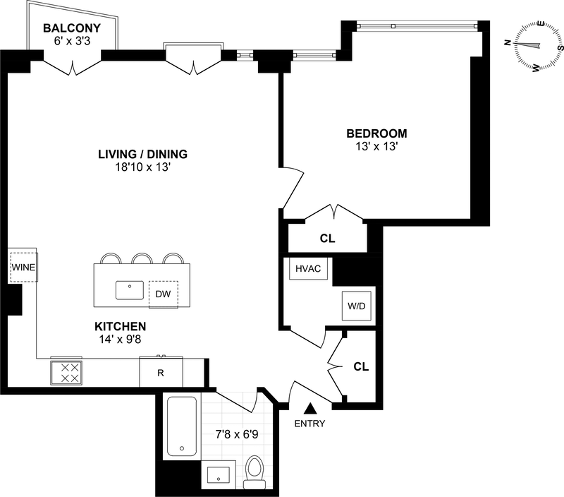Floorplan for 930 Jefferson St, 4A