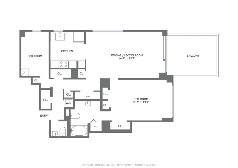 Floorplan for 303 East 57th Street, 20B