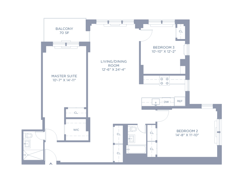 Floorplan for 5700 Arlington Avenue, 15U