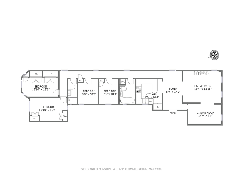 Floorplan for 203 West 112th Street, 3E