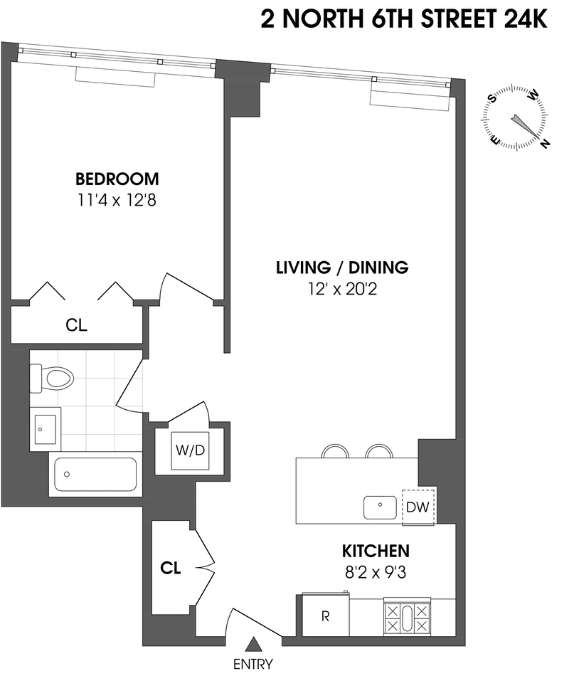Floorplan for 2 North 6th Place, 24K