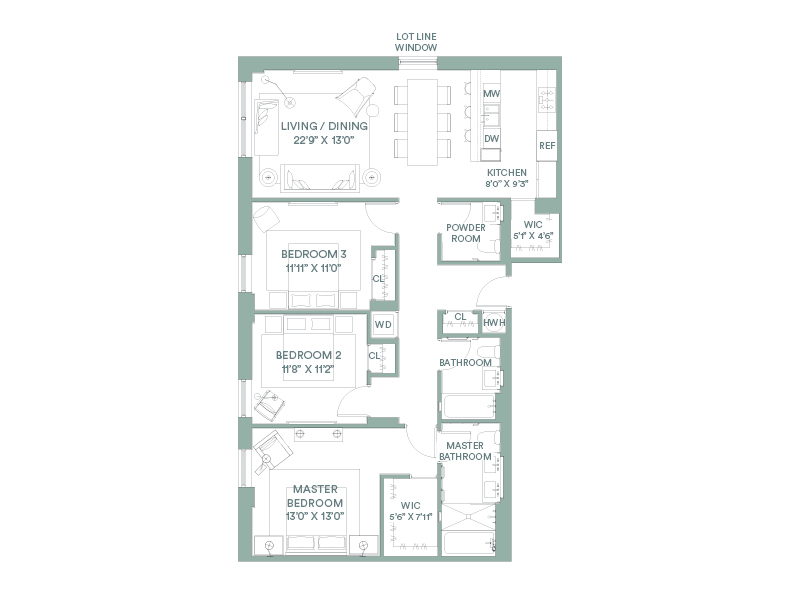 Floorplan for 2218 Jackson Avenue, 601