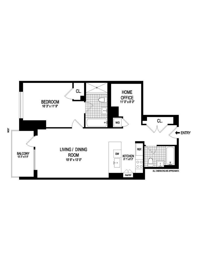 Floorplan for 34 North 7th St, 7I