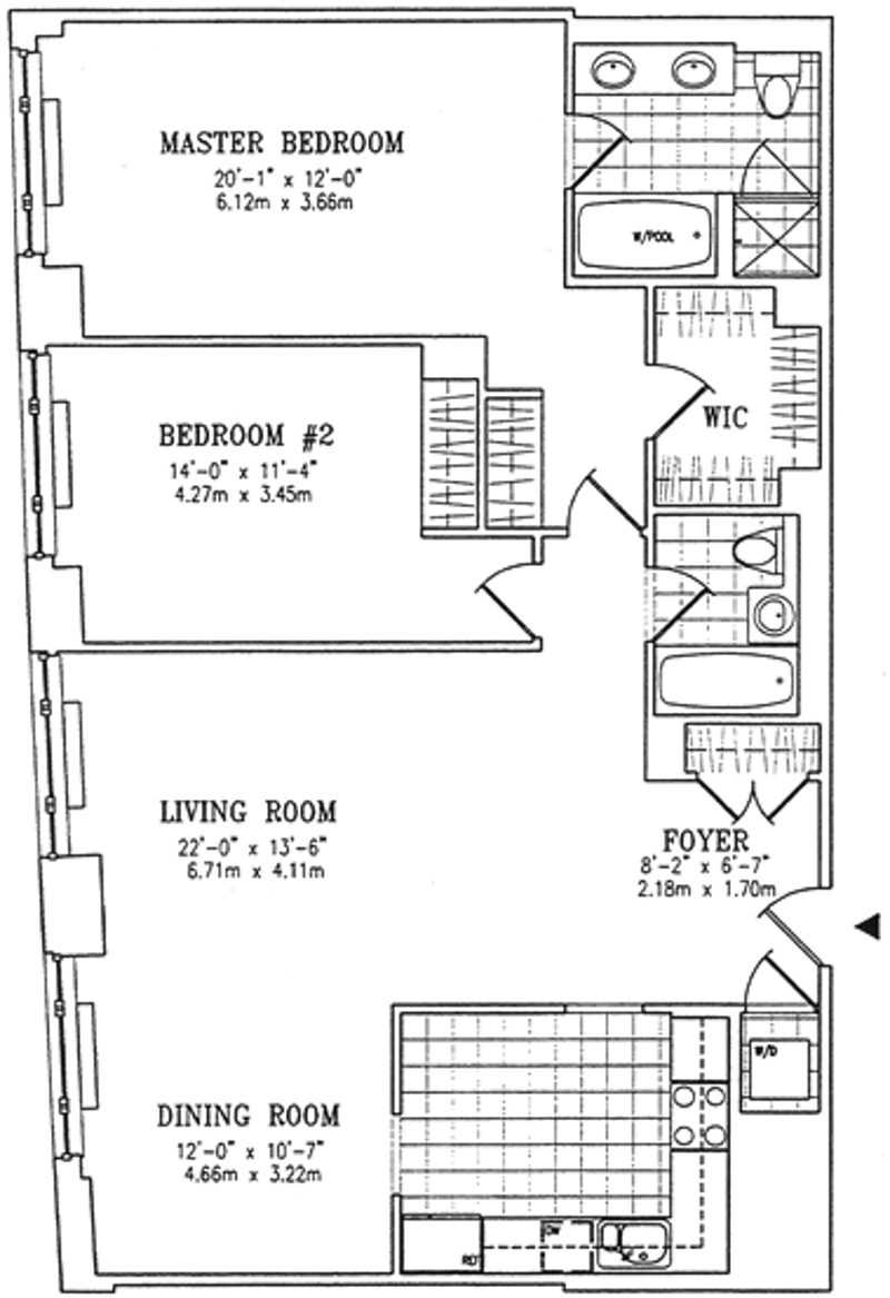 Floorplan for 220 Riverside Boulevard, 4L