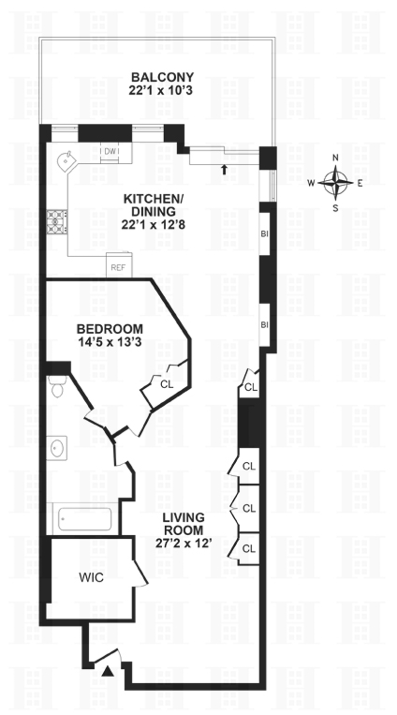 Floorplan for 131 West, 21st Street, 2