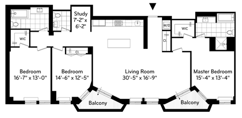 Floorplan for 333 Rector Place, 1208