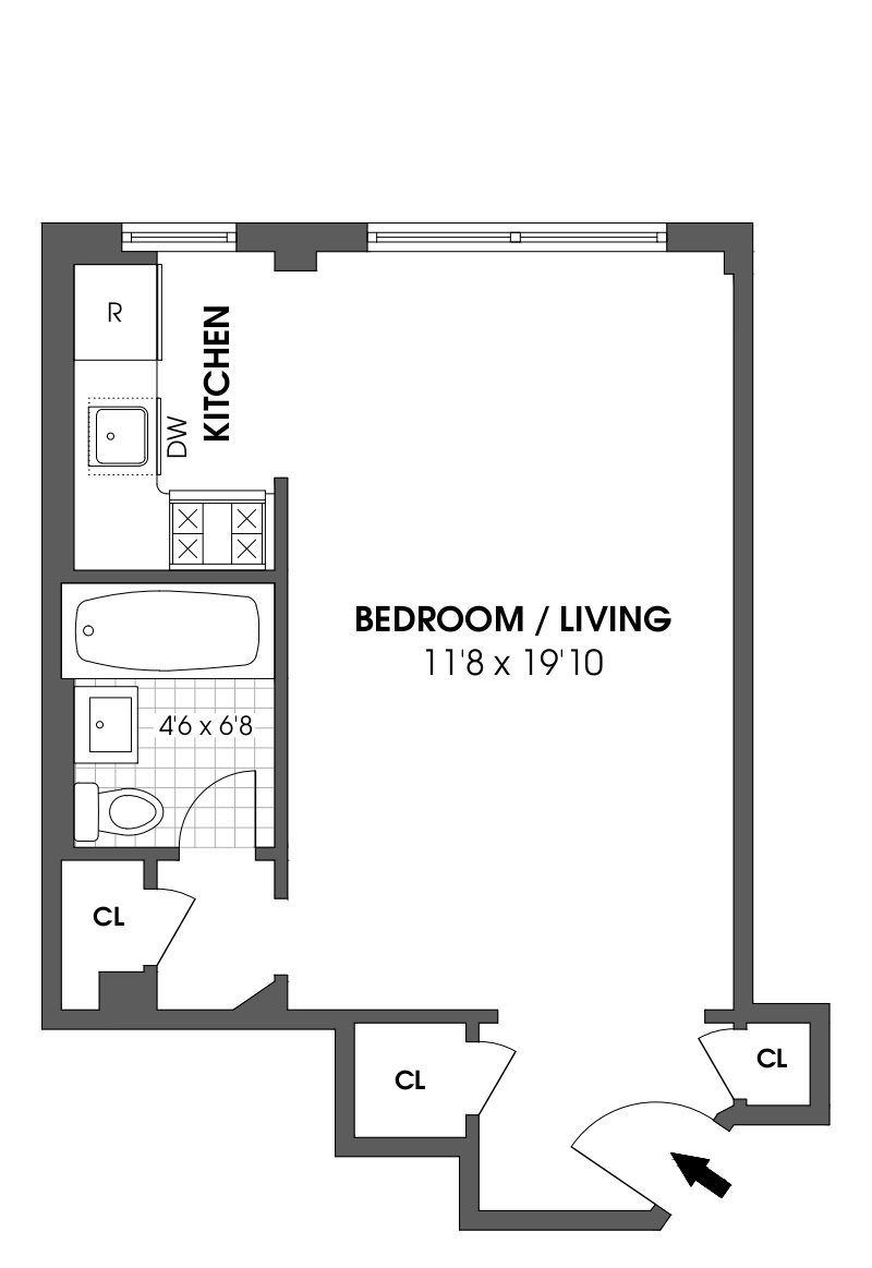 Floorplan for 340 East 52nd Street, 5G