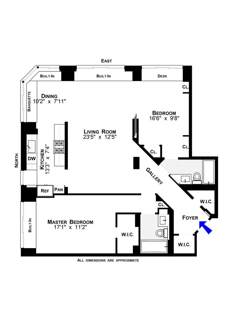 Floorplan for 250 West 89th Street, 7G