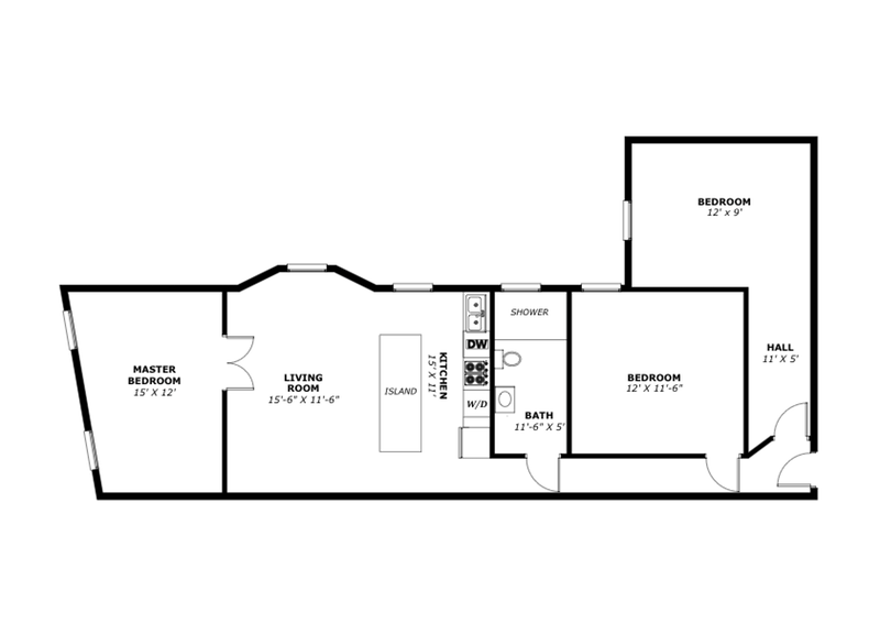Floorplan for Tribeca In Northern Manhattan