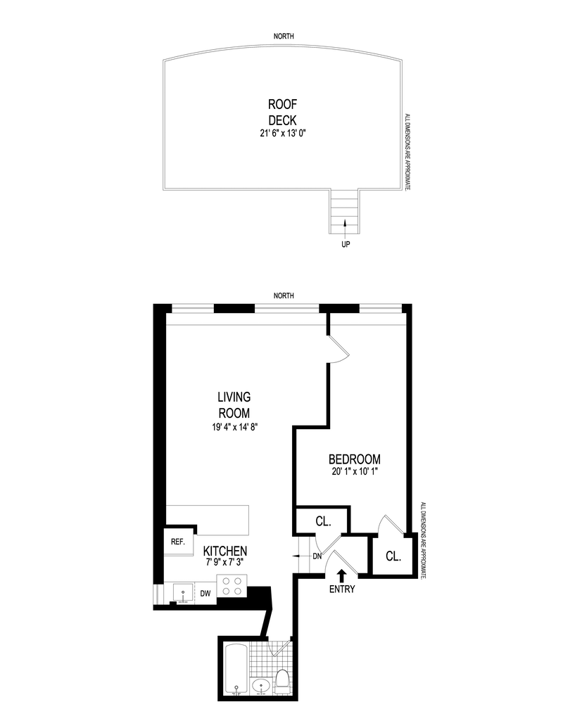 Floorplan for 316 West 103rd Street, 5F