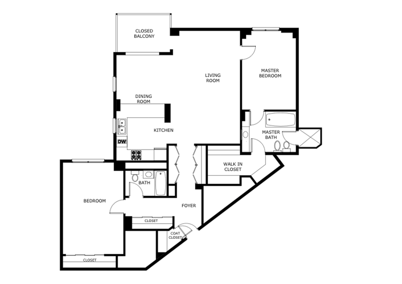 Floorplan for 2621 Palisade Avenue, 12A