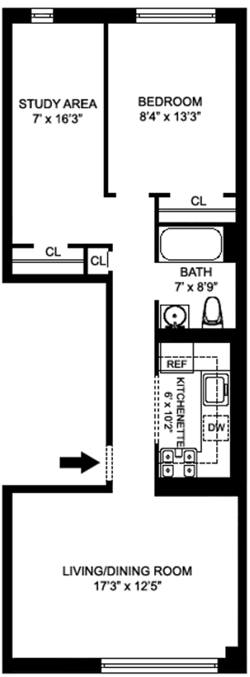 Floorplan for 115 West, 126th Street, 1