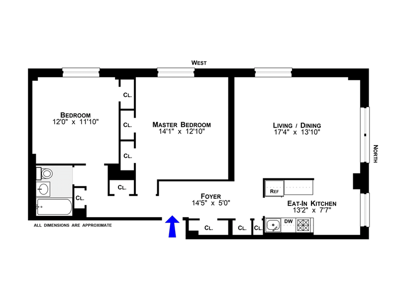 Floorplan for 100 La Salle Street, 3B