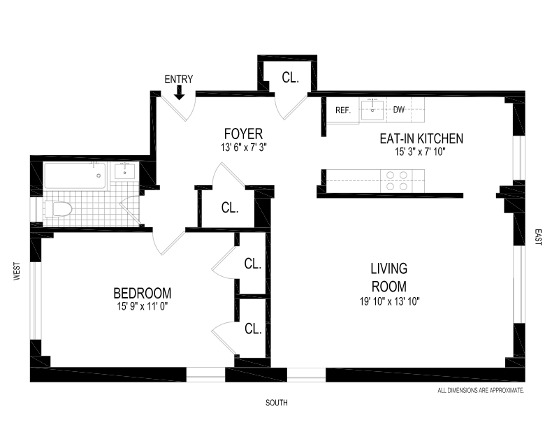 Floorplan for 56 Seventh Avenue, 11A