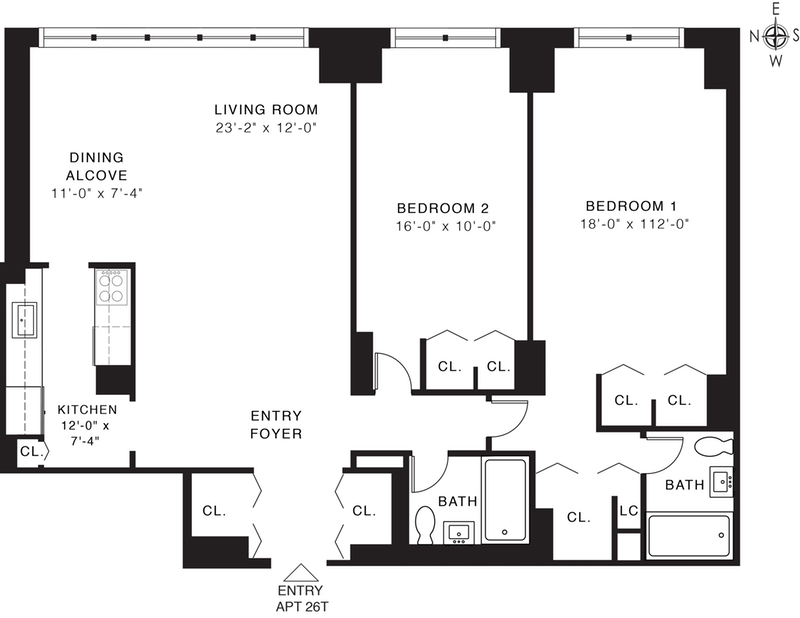 Floorplan for 555 Kappock Street, 26T