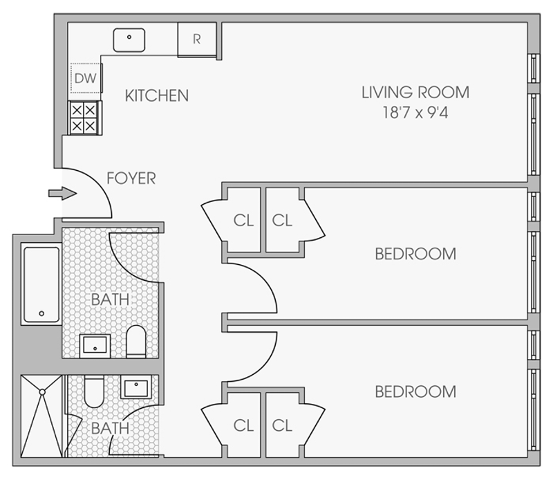 Floorplan for 531 West 159th Street, 4C