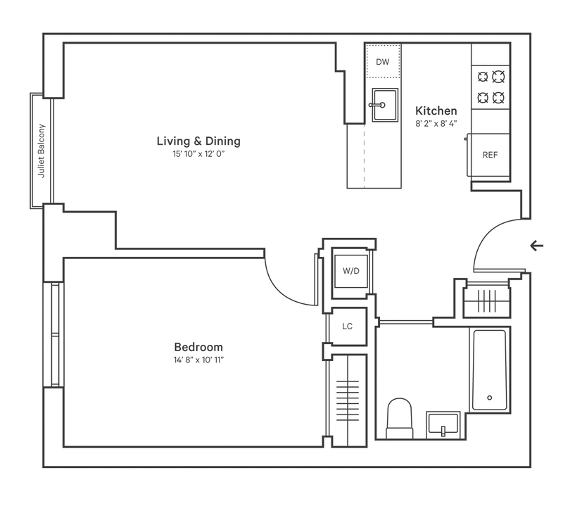 Floorplan for 2351 Adam Clayton Powell, 608