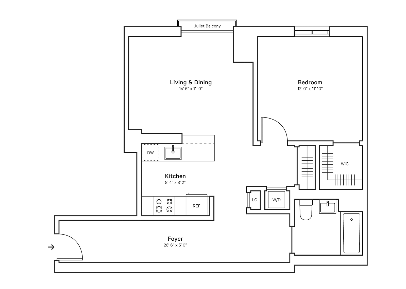 Floorplan for 2351 Adam Clayton Powell, 501