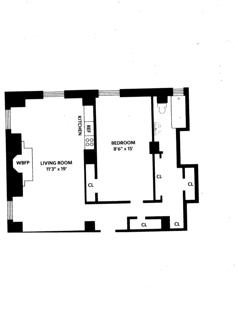 Floorplan for 1 Bdr Beekman Coop-Wbfp  Low Maintenance