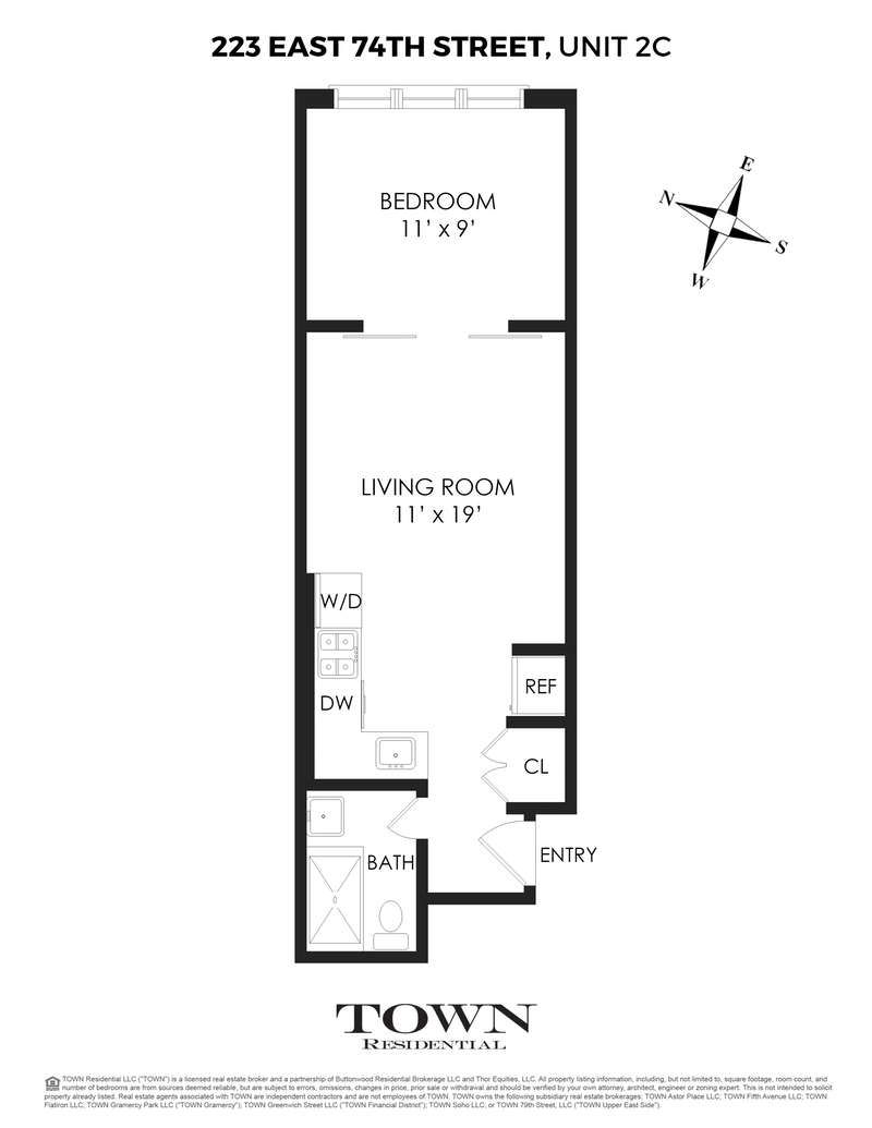 Floorplan for 223 East 74th Street, 2C