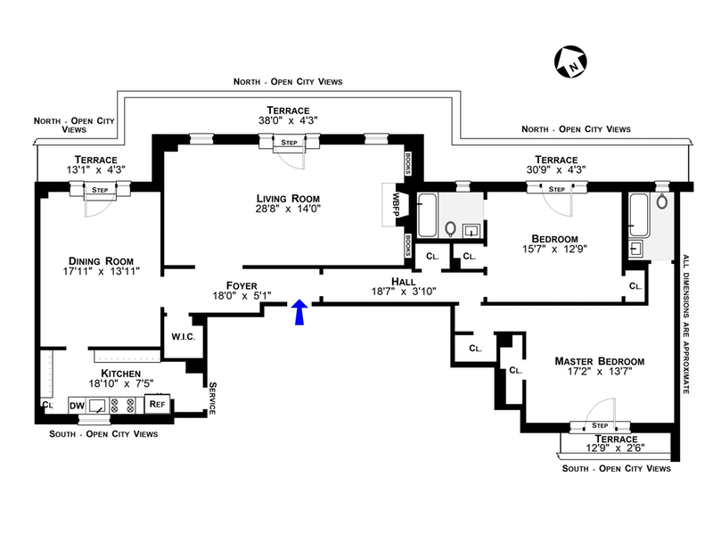 Floorplan for 200 West 86th Street, PHE