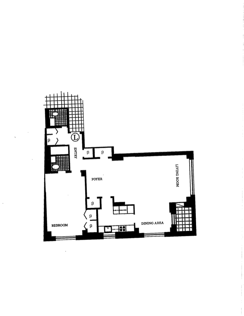 Floorplan for 57th/5th No Fee Huge Jr 4 Terrace