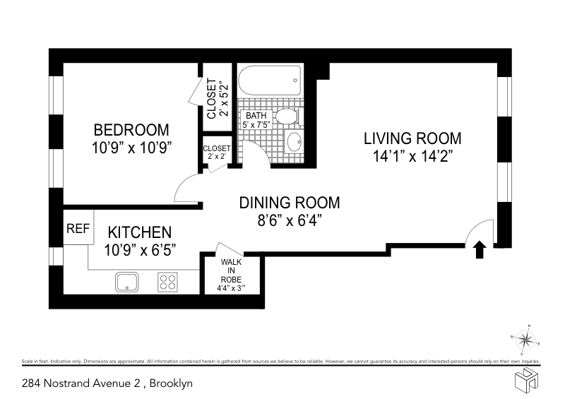 Floorplan for 284 Nostrand Avenue, 2