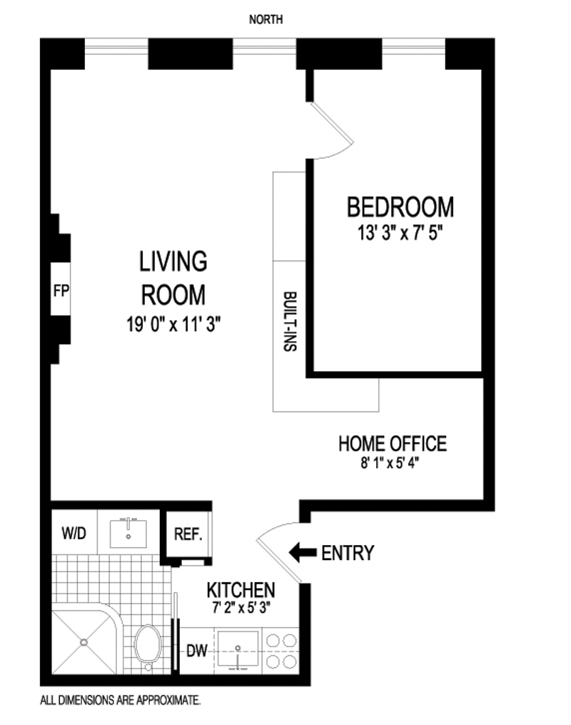 Floorplan for 150 West, 75th Street, 7
