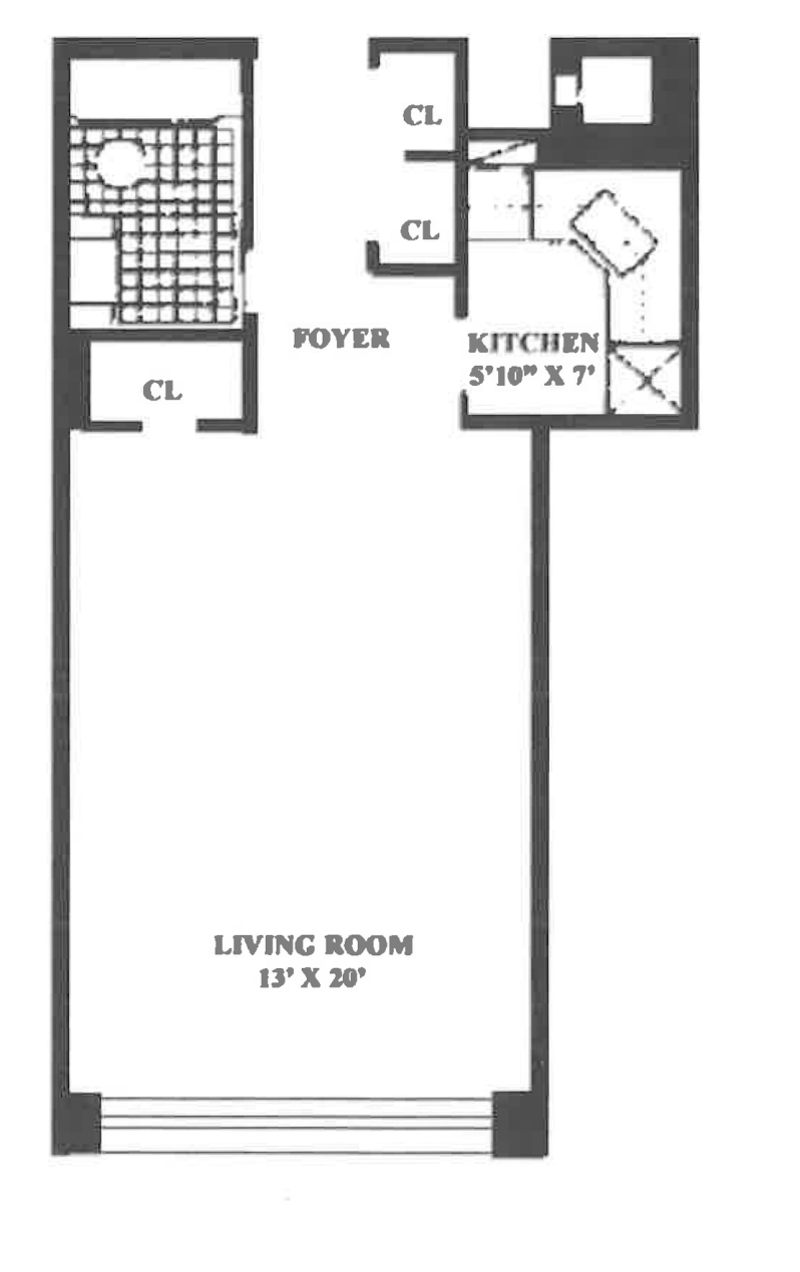 Floorplan for 321 East 48th Street, 10G