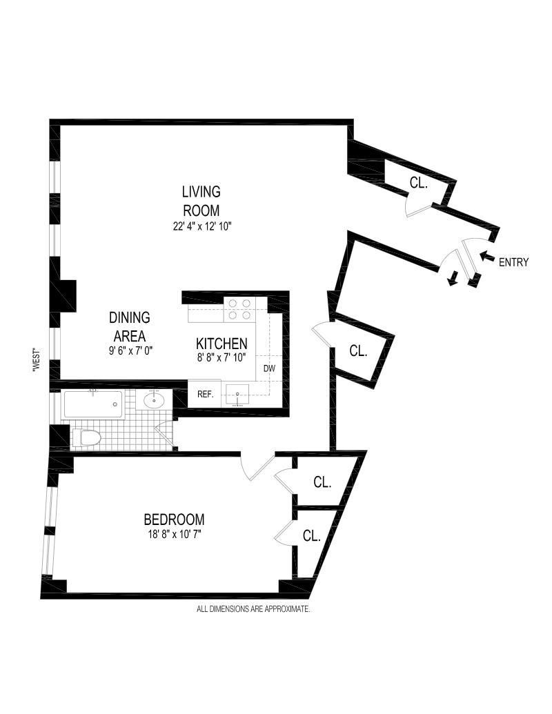 Floorplan for 98 Riverside Drive, 7B