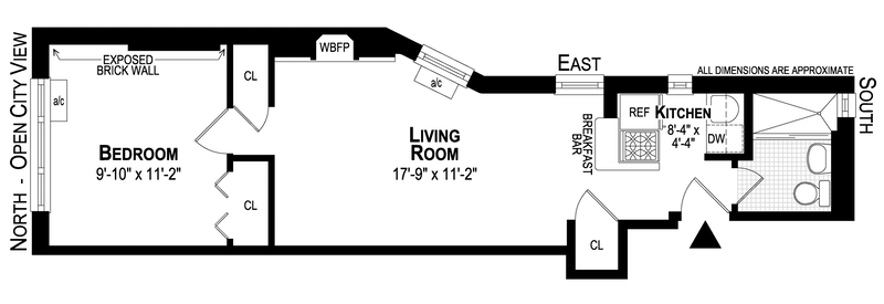 Floorplan for 252 West 20th Street, 4NORTHB