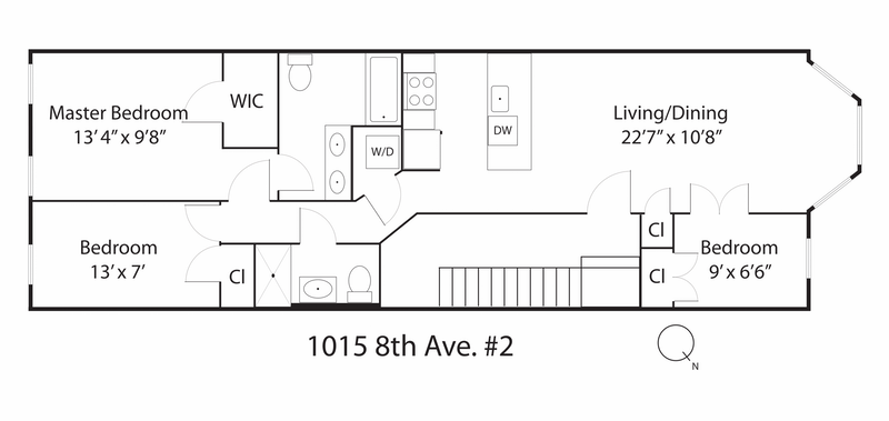 Floorplan for 1015 Eighth Avenue, 2