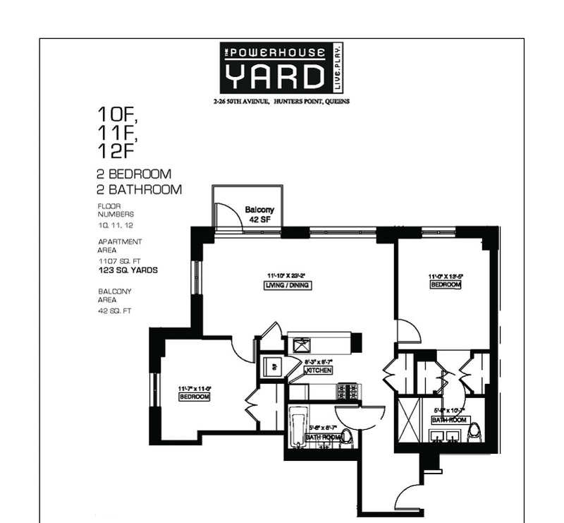 Floorplan for 2-26 50th Ave, 10F