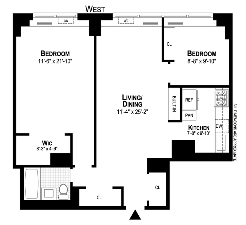 Floorplan for 185 West End Avenue, 8R