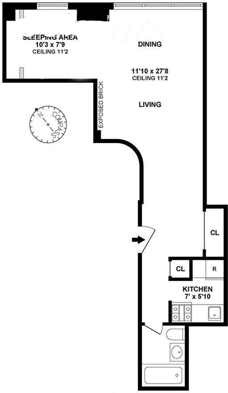 Floorplan for 310 East 23rd Street, 3J
