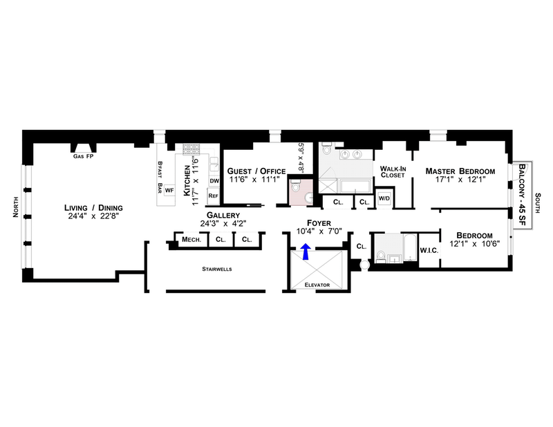 Floorplan for 140 West 124th Street, 4A