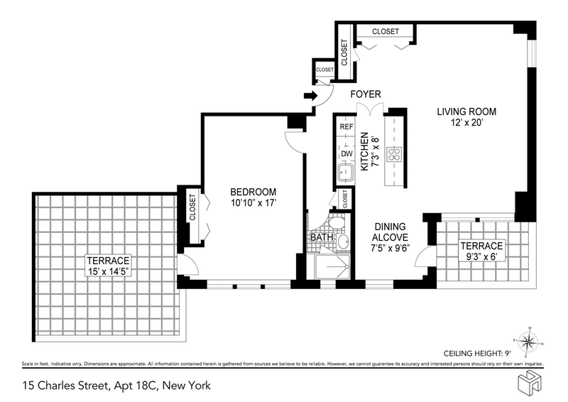 Floorplan for 15 Charles Street, 18C