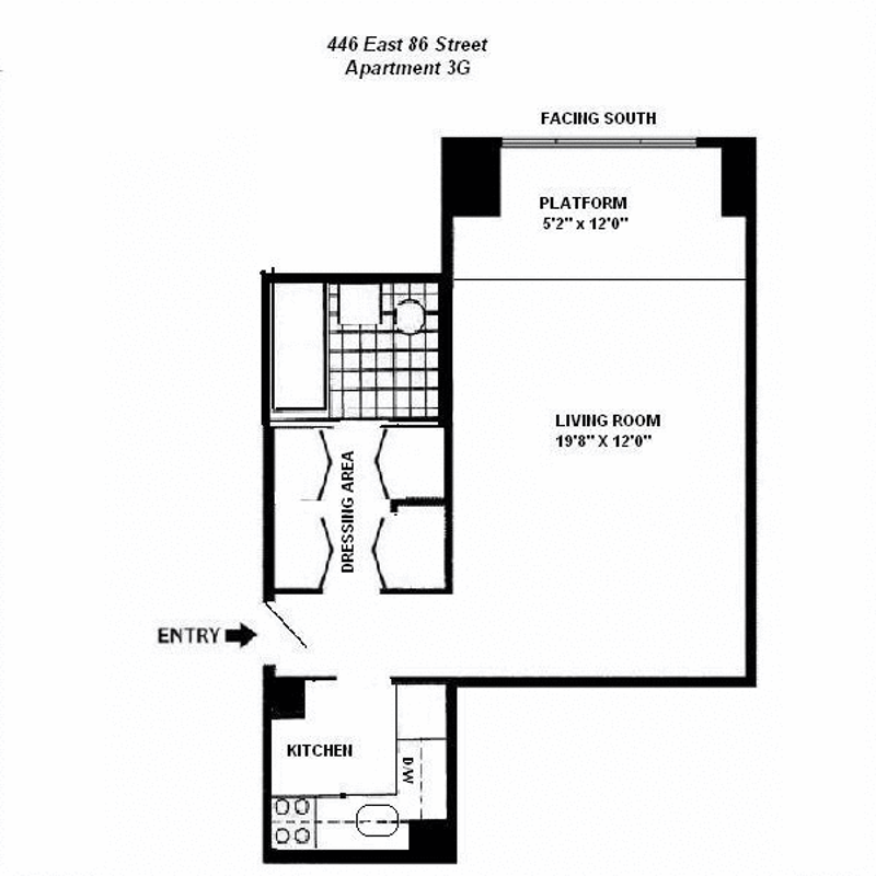 Floorplan for 446 East 86th Street, 3G