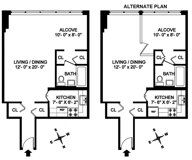 Floorplan for 430 West 34th Street, 4A