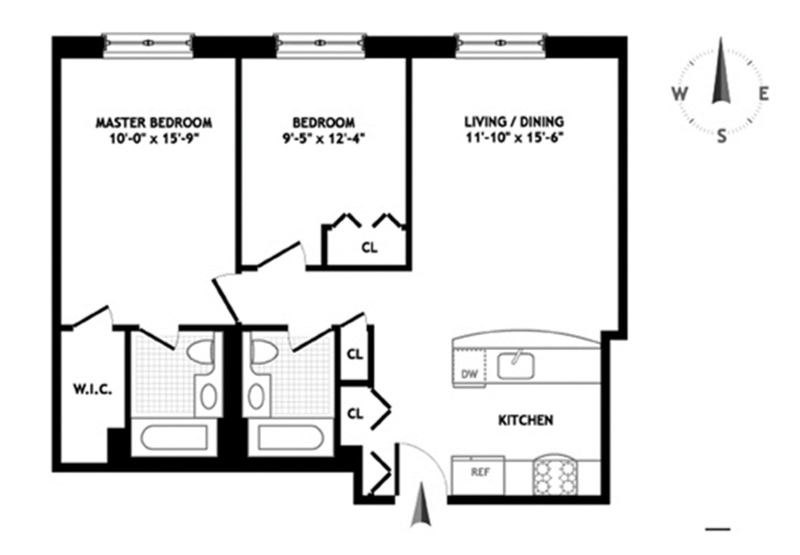 Floorplan for 516 West 47th Street, S7A