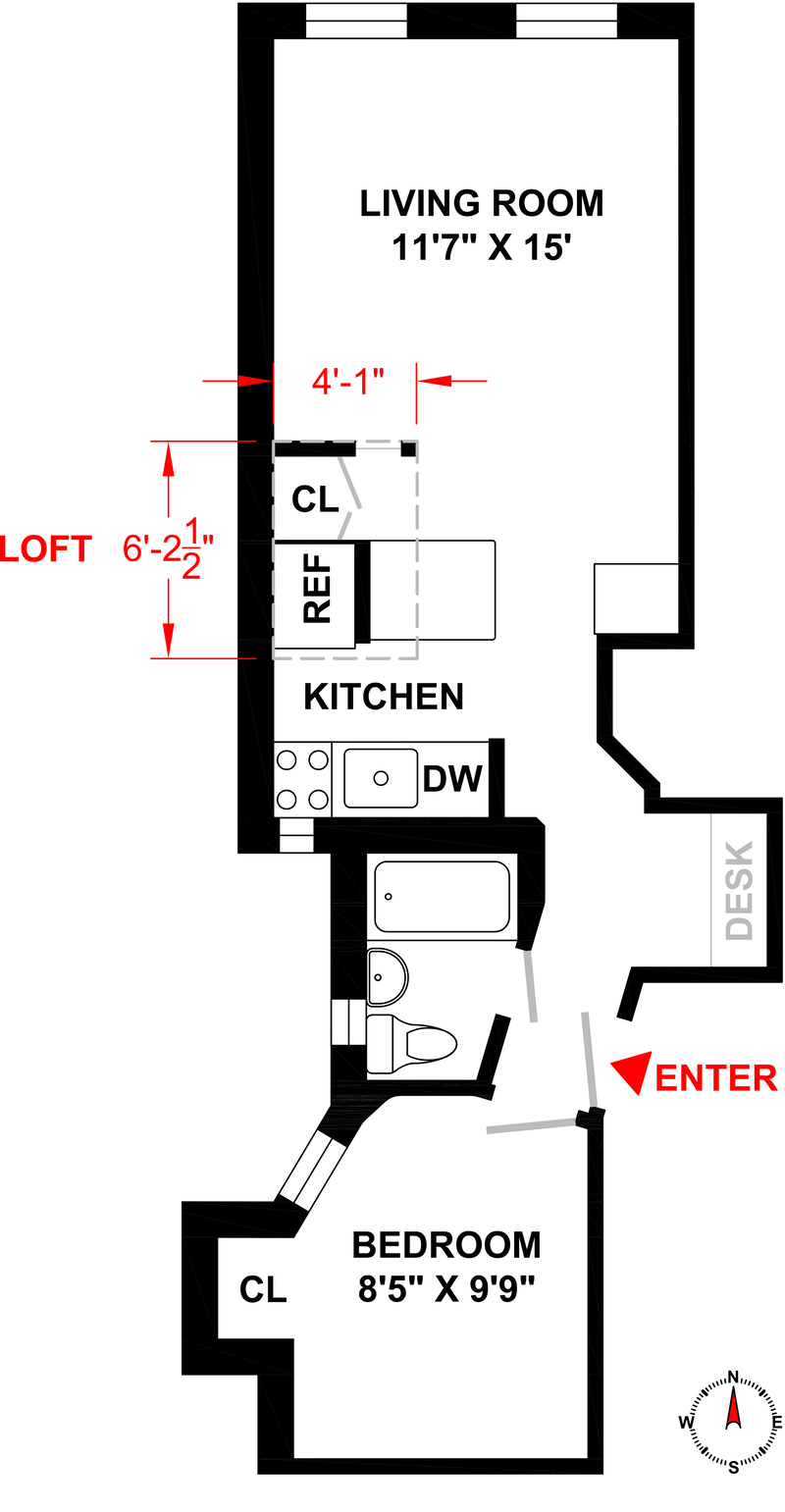 Floorplan for 415 East 80th Street, 2E