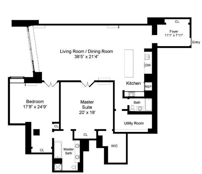 Floorplan for 252 Seventh Avenue, 9R