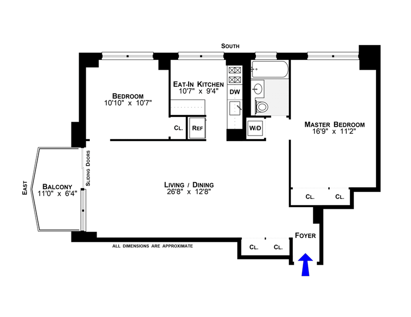 Floorplan for 345 East 80th Street, 12F