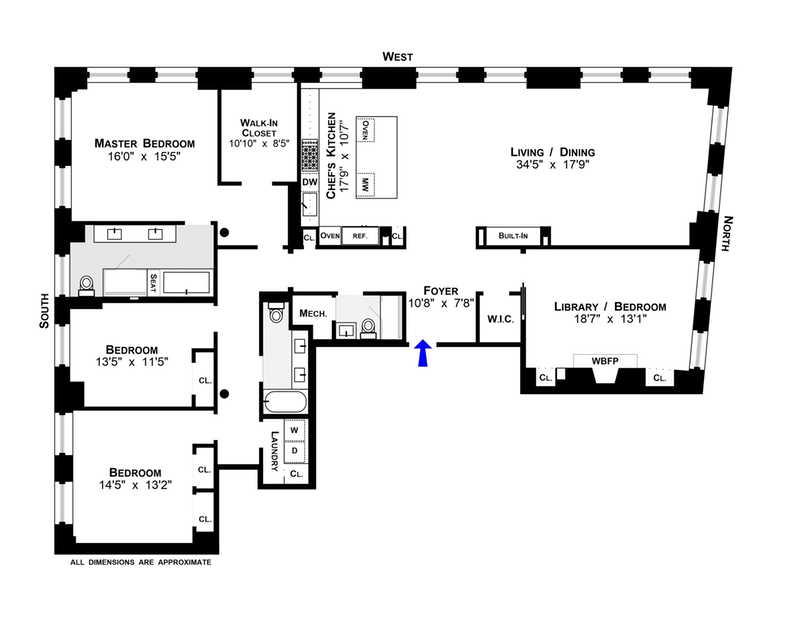 Floorplan for 4BR Luxury Loft With Parking