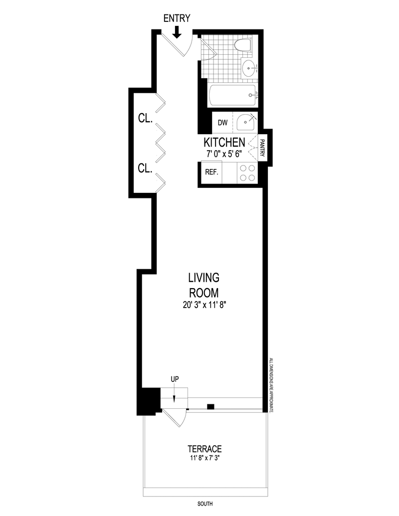Floorplan for 310 East 46th Street, 15S
