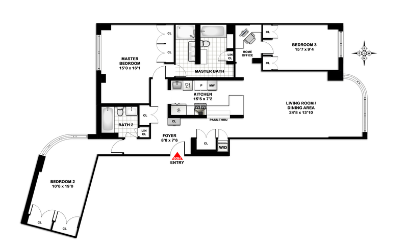 Floorplan for 275 Greenwich Street, 8H