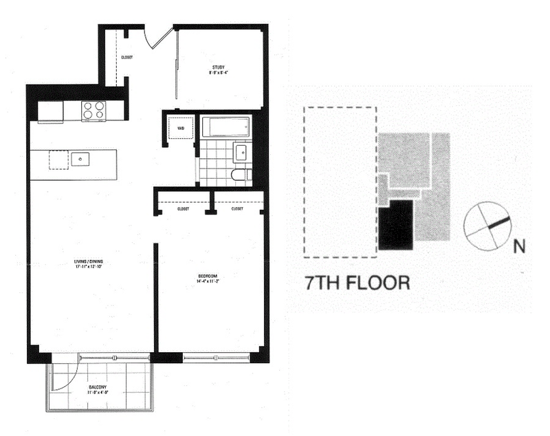 Floorplan for 10 -55 47th Ave, 7H