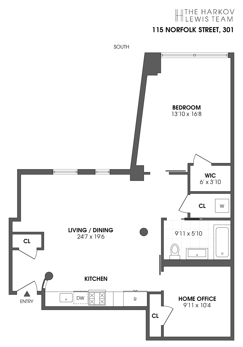 Floorplan for 115 Norfolk Street, 301
