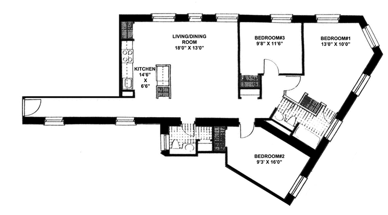 Floorplan for 66 -72 St Nicholas Ave, 2A